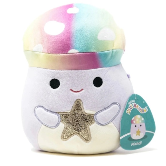 NWT 8” Mahdi the Mushroom Holding Star Squishmallow - Picture 1 of 3